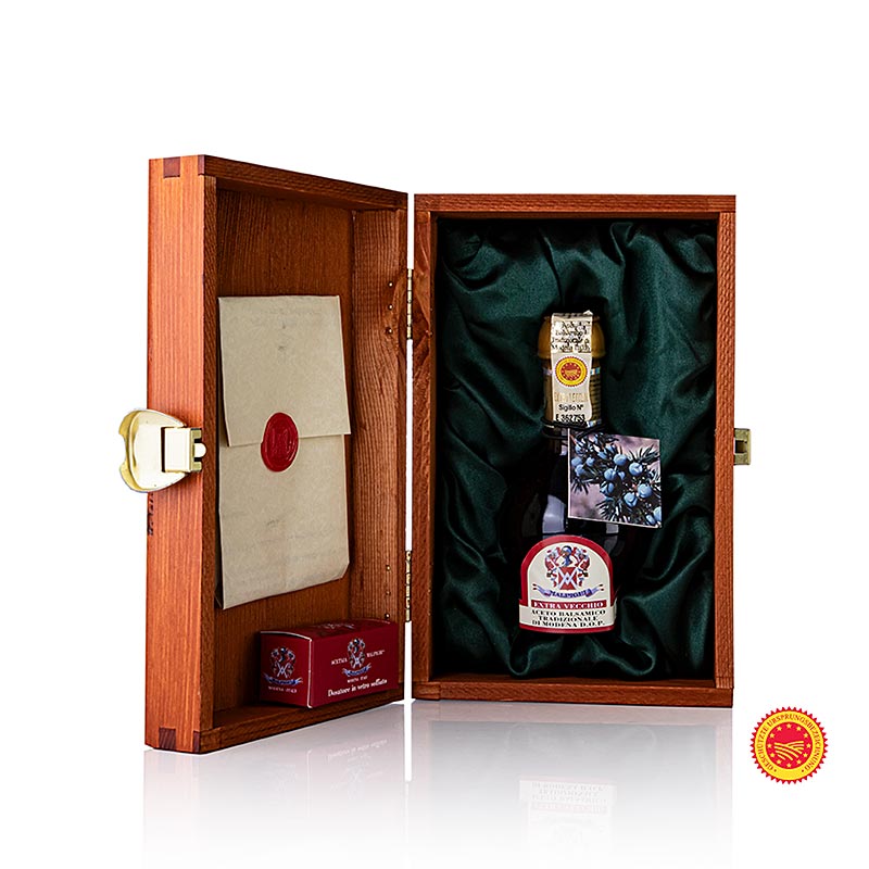 Aceto Balsamico Tradizionale di Modena DOP/g.U., Riserva Ginepro, 80 Jahre, Malpighi, 100 ml