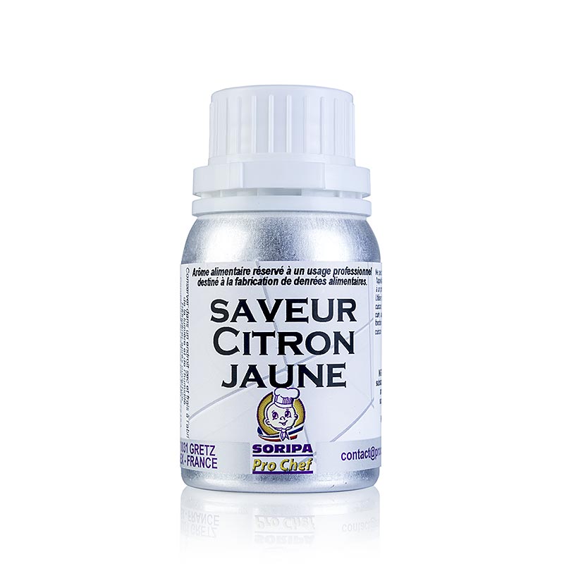 Arôme de citron SORIPA - Citron, 125 ml - concentré de citron de haute qualité pour les plats sucrés et salés, parfait pour les desserts, les gâteaux, les sauces, les vinaigrettes et les cocktails