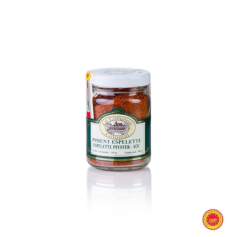 Piment d´Espelette g.U., der französische "Pfeffer", Chilipulver, 50 g | Salz, Pfeffer, Gewürze, Aromen,Trockengemüse | thungourmet