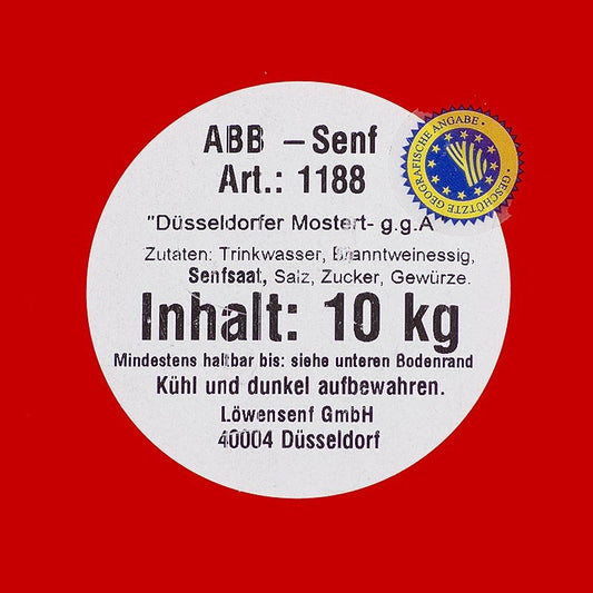 Düsseldorfer ABB - Senf - Das Original, mittelscharf, g.g.A., 9,39 l | Saucen, Suppen, Fonds | thungourmet