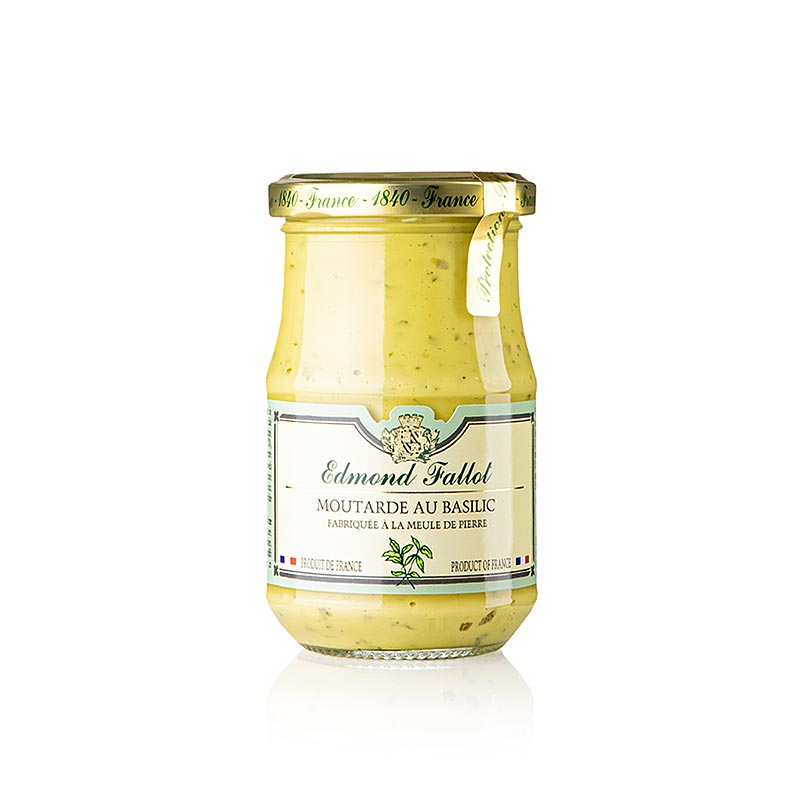 Fallot - Senf, fein, mit Basilikum, 190 ml