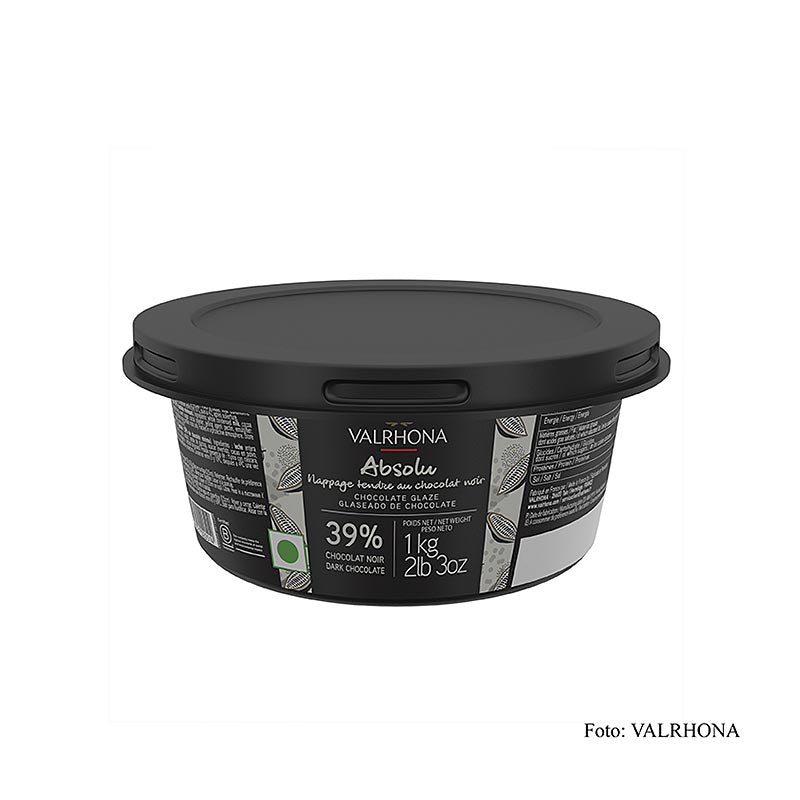 Valrhona Nappage - Absolu, cioccolato fondente - glassa al cioccolato, 1 kg