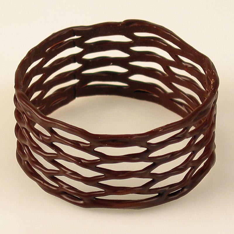 Serviettenringe - klein, dunkle Schokolade, ø 45mm, 30mm hoch, 600 g, 100 St | Couverture, Schoko - Formen, Schoko - Produkte | thungourmet