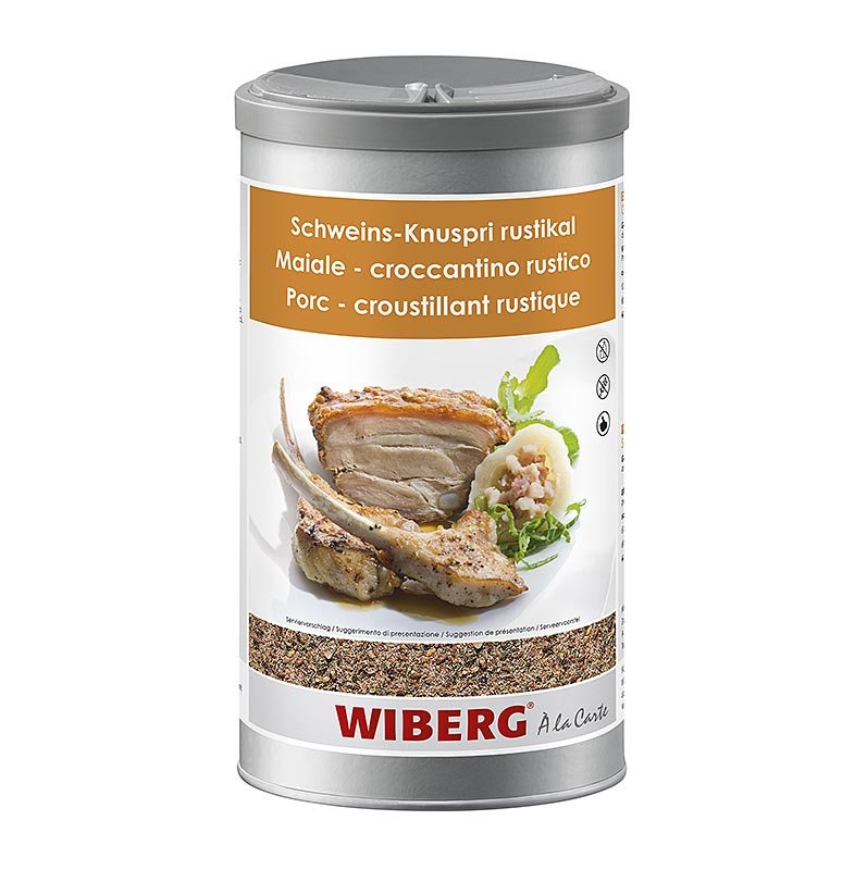 Wiberg Schweins - Knuspri rustikal, Gewürzsalz, 880 g | Salz, Pfeffer, Gewürze, Aromen,Trockengemüse | thungourmet