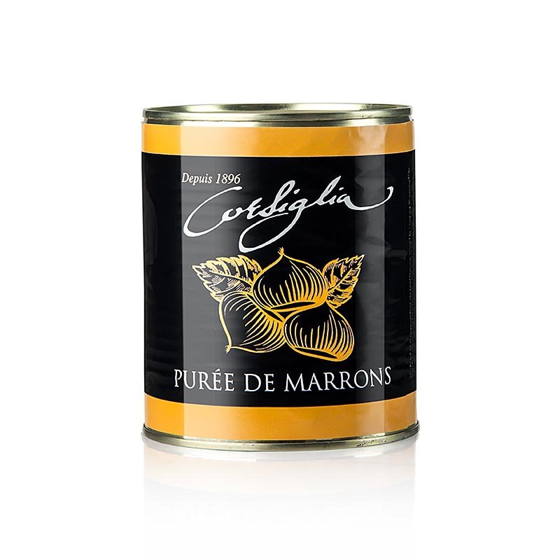 Maronenpüree, fest & ungesüßt (orange Dose), Corsiglia Facor, 870 g | Reis, Hülsenfrüchte, Nüsse, Maronen | thungourmet