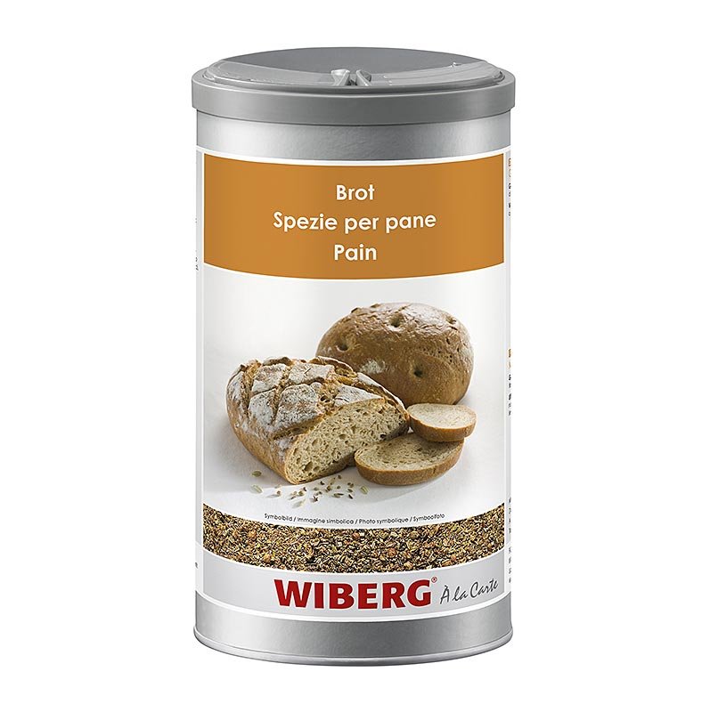 Wiberg Brot Gewürzmischung, geschrotet, 550 g | Salz, Pfeffer, Gewürze, Aromen,Trockengemüse | thungourmet