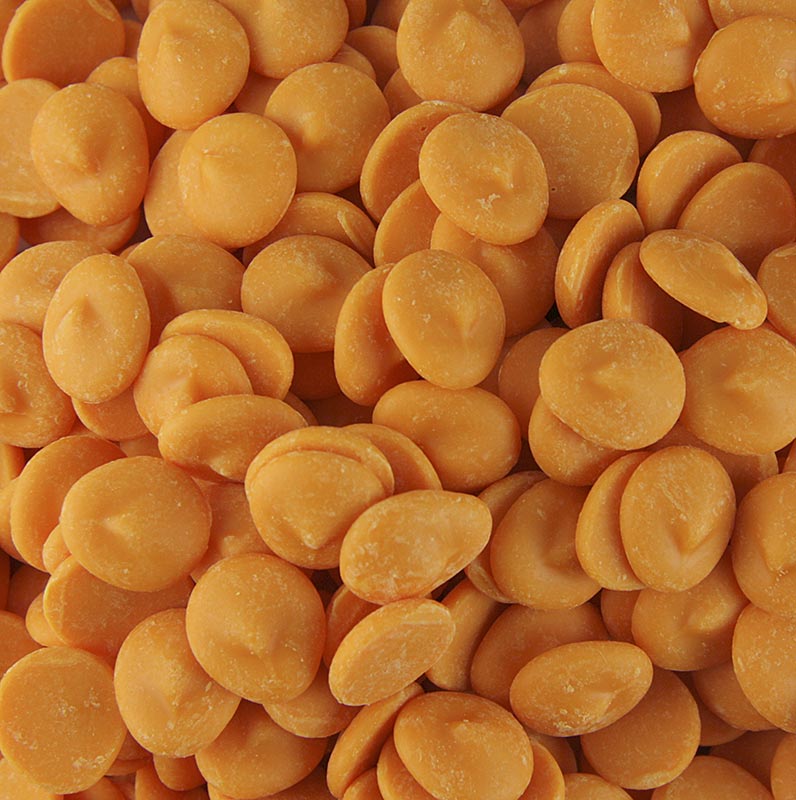 Aromatisierte Dekormasse - Orange, Callets, 2,5 kg | Couverture, Schoko - Formen, Schoko - Produkte | thungourmet