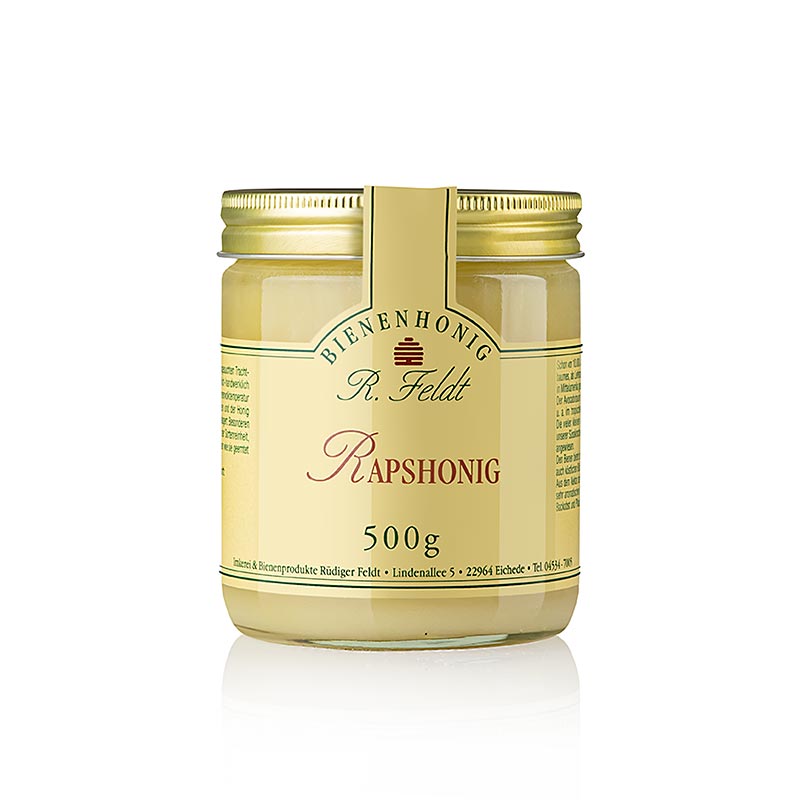 Imkerei Feldt - Raps-Honig, weiß, cremig, feinblumig, mild, 500 g
