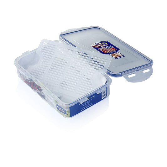 Frischebox Lock & Lock, 800 ml, rechteckig 207x134x53mm, mit Ablaufgitter, St | Non Food / Hardware / Grillzubehör | thungourmet