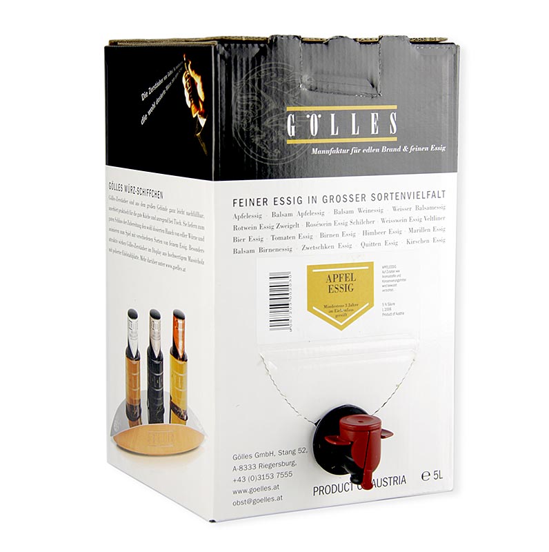 Gölles Vinaigre de pomme classique, 5% d'acidité, 5 l