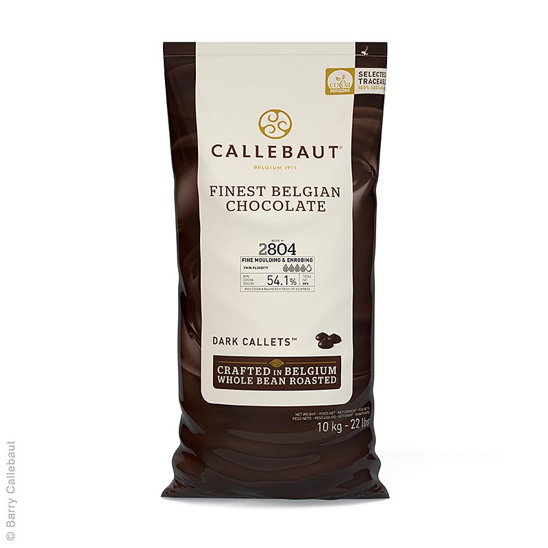 Cioccolato fondente, callets, a bassa viscosità, 54% Cacao, 10 kg