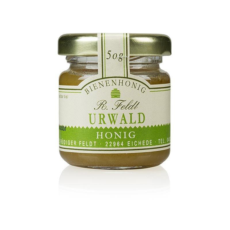 Urwald - Honig, Uruquay, flüssig bis cremig, lieblich aromatisch, Portionsglas, 50 g | Honig, Konfitüren, Fruchtaufstriche | thungourmet