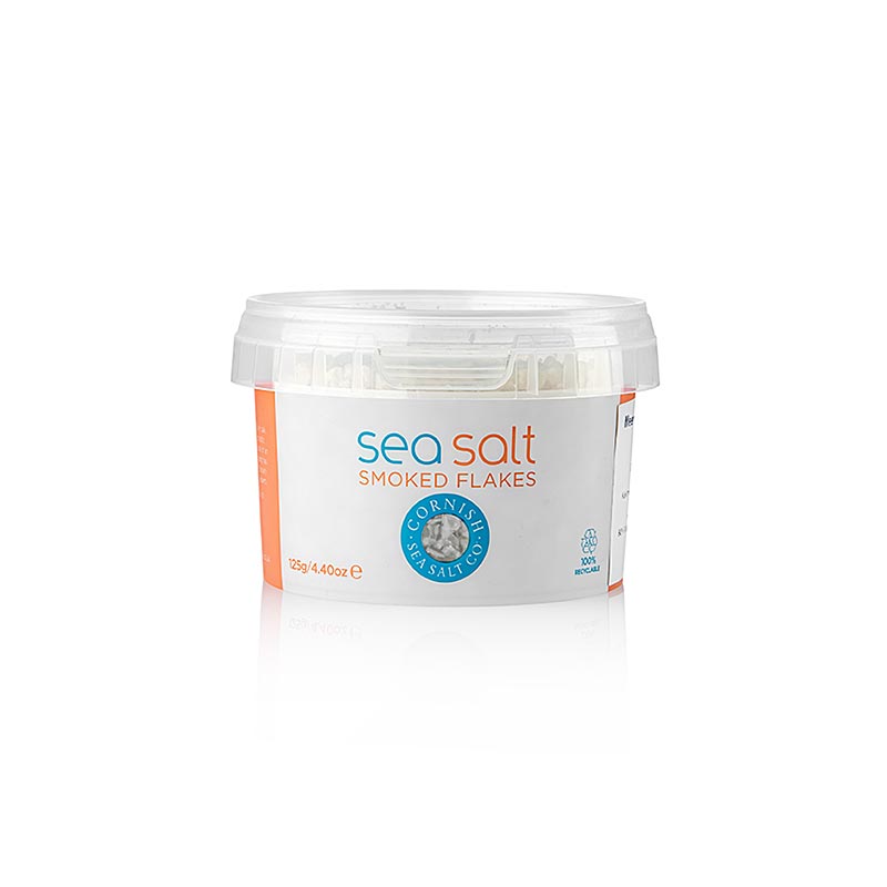 Sale marino della Cornovaglia, fiocchi di sale marino affumicato della Cornovaglia/Inghilterra, 125 g