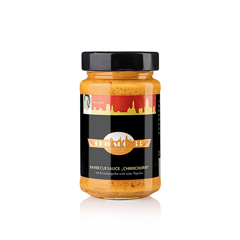 CHICAGO '33 Chimichurri, rouge, sauce BBQ au poivron cerise & poivron rouge, 225 ml