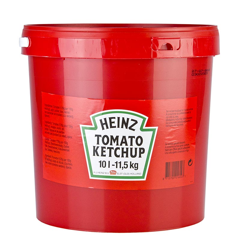Heinz Tomato Ketchup, 11,5 kg - Großpackung mit leckerer Tomatensoße für vielseitige Verwendungszwecke