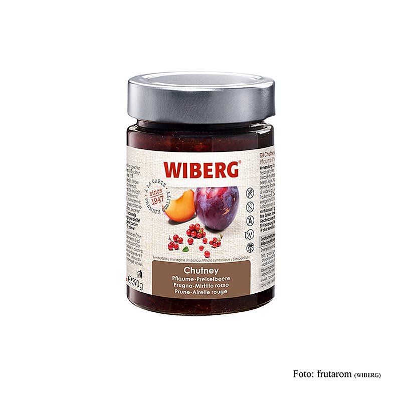 WIBERG Chutney Pflaume - Preiselbeere, 390 g | Saucen, Suppen, Fonds | thungourmet
