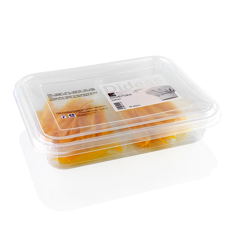 Kroepoek mit Safran, ungebacken, gelb, 105 g, 48 St | Asia & Ethno Food | thungourmet