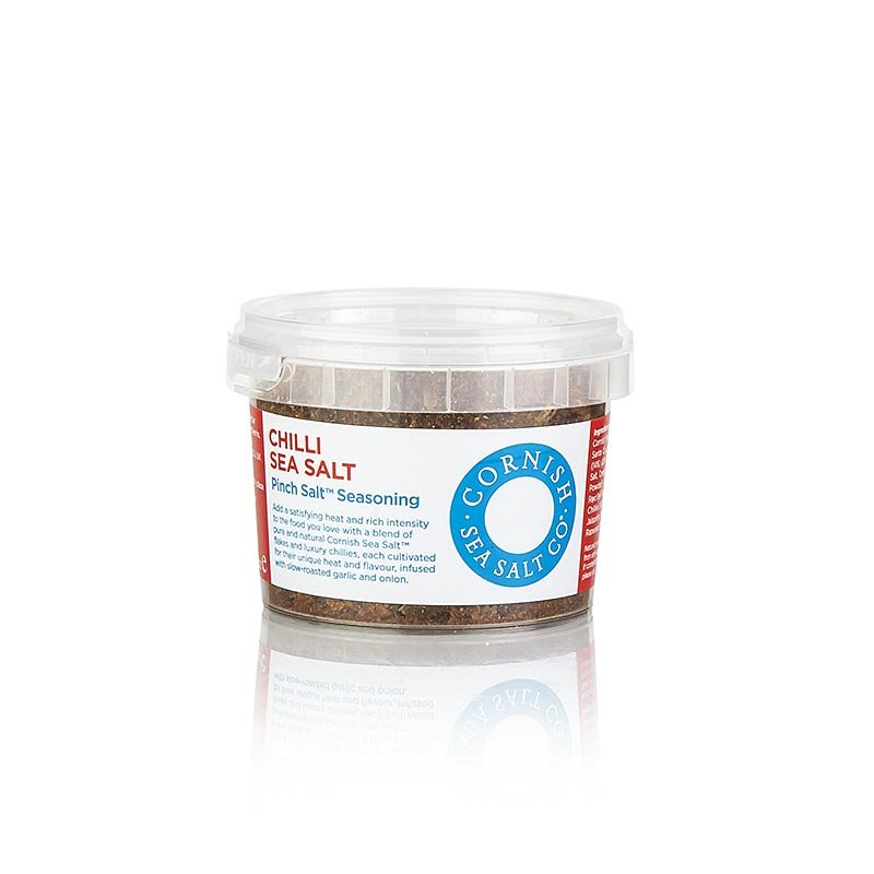 Cornish Sea Salt, Meersalzflocken mit Chilli aus Cornwall/England, 50 g | Salz, Pfeffer, Gewürze, Aromen,Trockengemüse | thungourmet