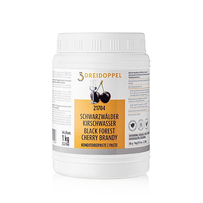 Kirschwasser-Paste, Dreidoppel, Nr 217, 1 kg - Premium-Paste mit reichhaltigem Kirschwasser-Geschmack für luxuriöse Desserts und Kuchen Ideal für leidenschaftliche Hobbyköche und professionelle Gourmets