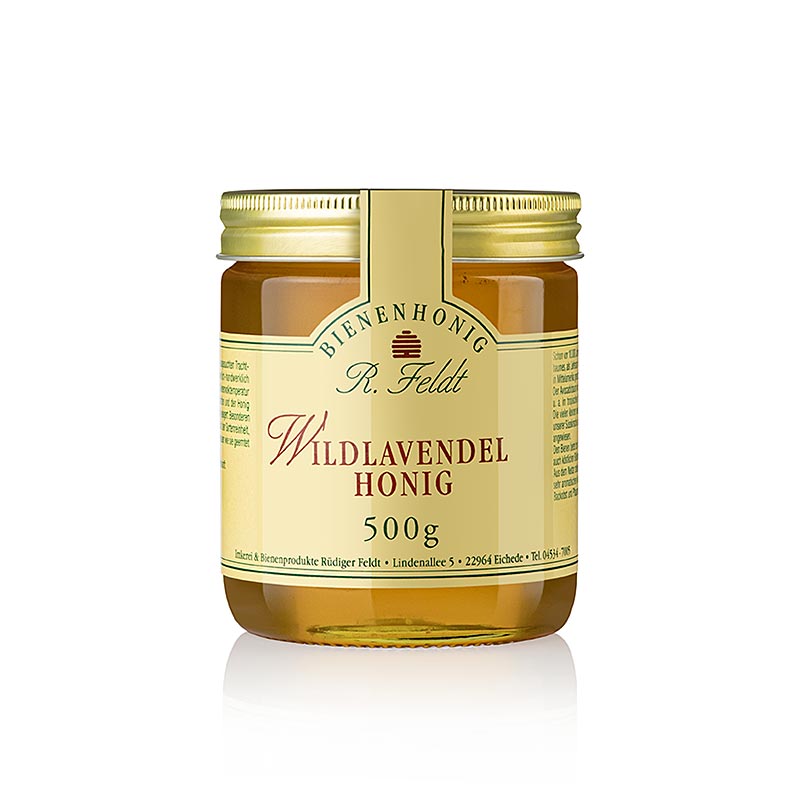 Imkerei Feldt - Wildlavendel-Honig, flüssig, klar, nicht süß, 500 g