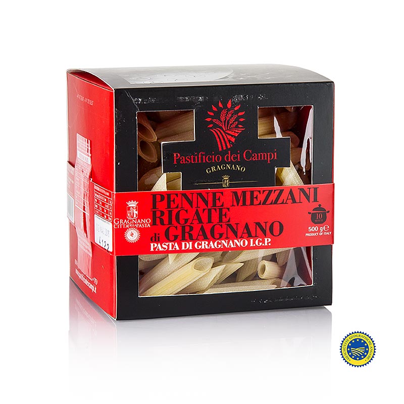 Pastificio dei Campi - N.38 Penne Mezzani Rigate, Pasta di Gragnano, IGP/PDO, 500 g