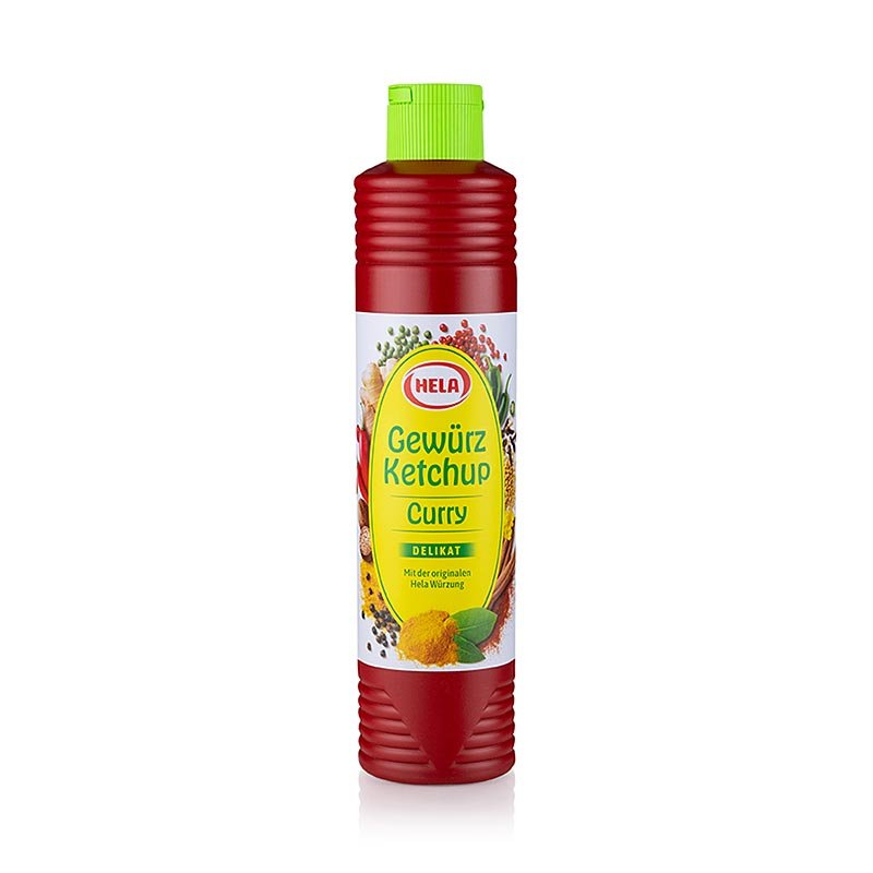 HELA Curry Gewürzketchup Delikat, 800 ml | Salz, Pfeffer, Gewürze, Aromen,Trockengemüse | thungourmet