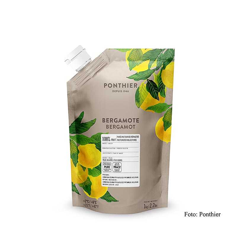 Püree - Bergamotte, ungezuckert, 100% Frucht, 1 kg