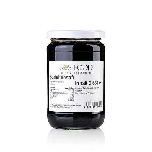 BOS FOOD Schlehensaft, naturrein & ungezuckert, 680 ml