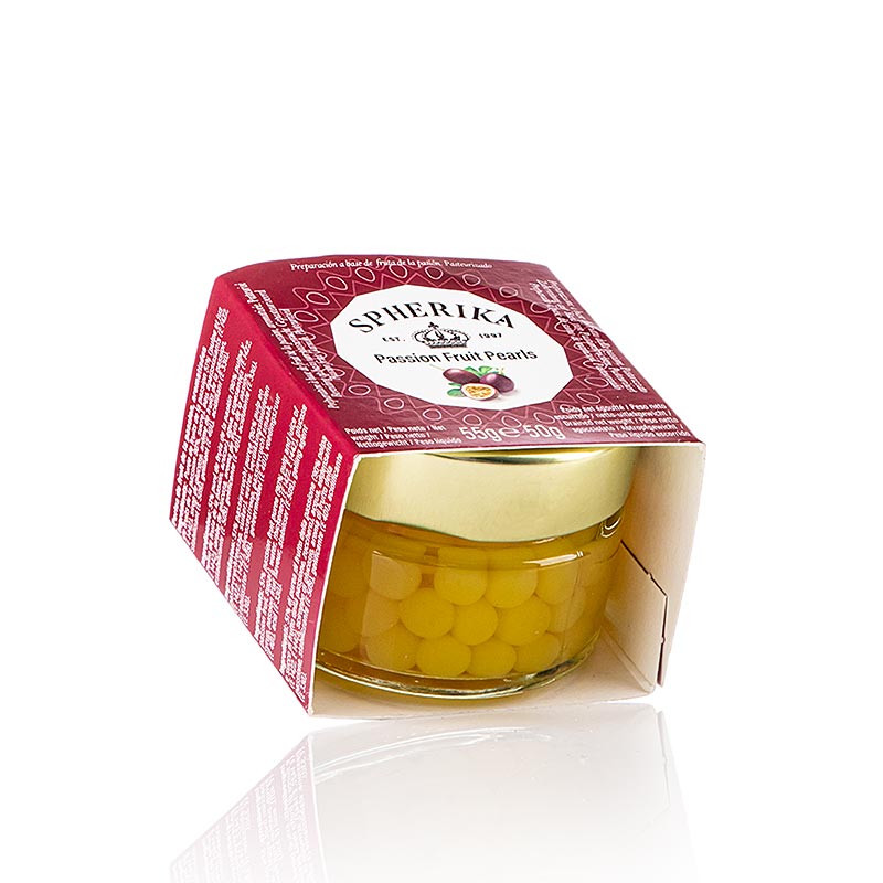 Fruchtkaviar "Passions/Maracuja", Perlgröße 6-8 mm, Sphären, 55 g