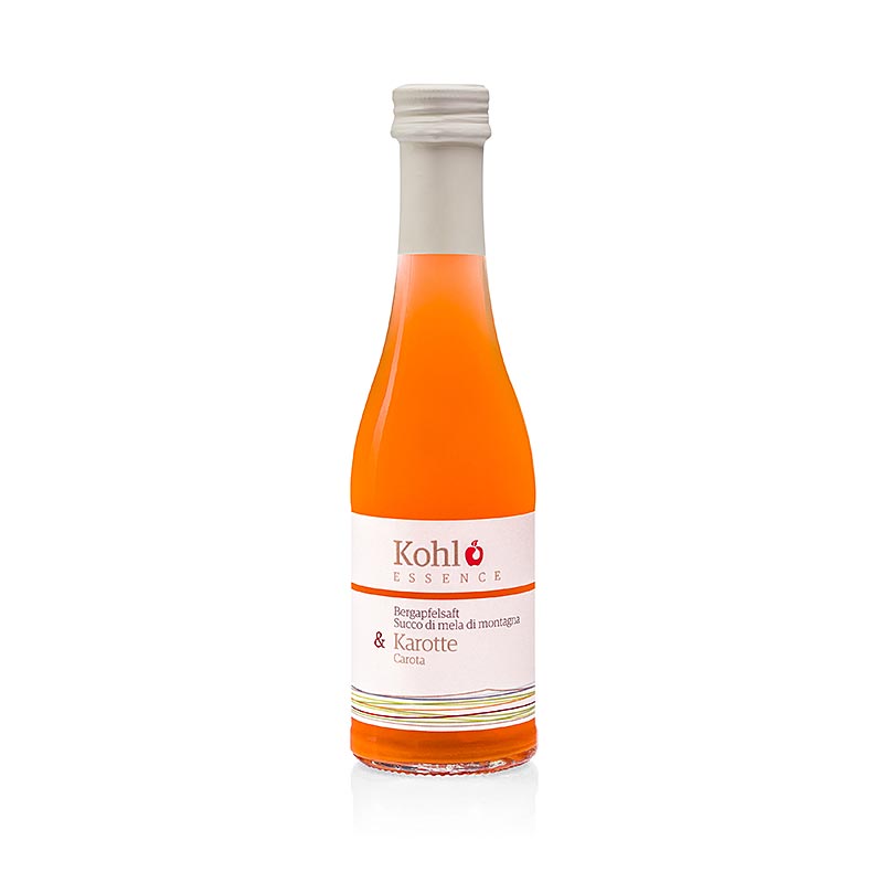 ESSENCE Bergapfelsaft + Karotte, 200 ml - 100% natürliche Saftmischung aus Bergäpfeln und Karotten, ohne Zuckerzusatz oder Konservierungsstoffe, ideal für unterwegs oder als Zwischenmahlzeit