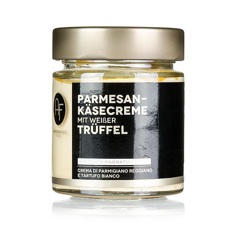 Köstliche Parmesancreme mit weißem Trüffel, Appennino, 130 g - cremig, aromatisch, ideal für Pasta, Kartoffelgerichte, Fleisch und Geflügel