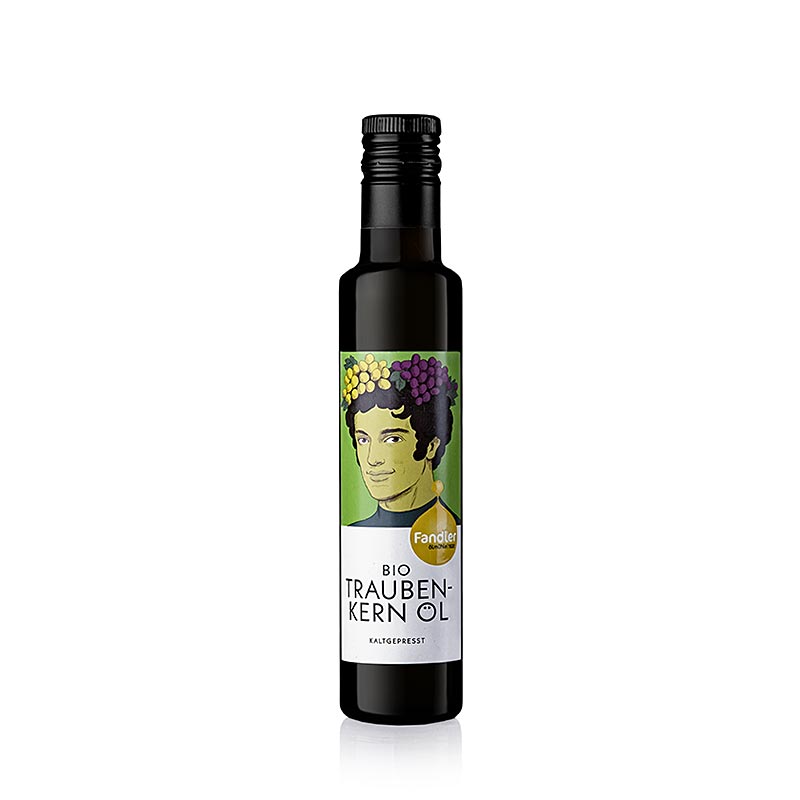 Olio di semi d'uva, spremuto a freddo, Fandler, BIO, 100 ml