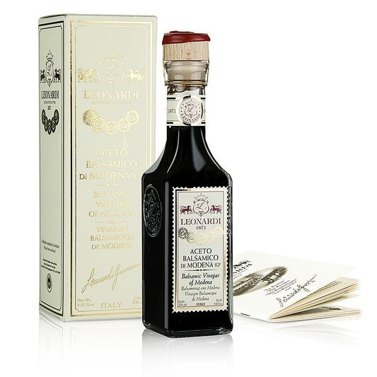 Leonardi - Aceto Balsamico di Modena IGP/g.g.A., Francobollo, 10 Jahre, 250 ml
