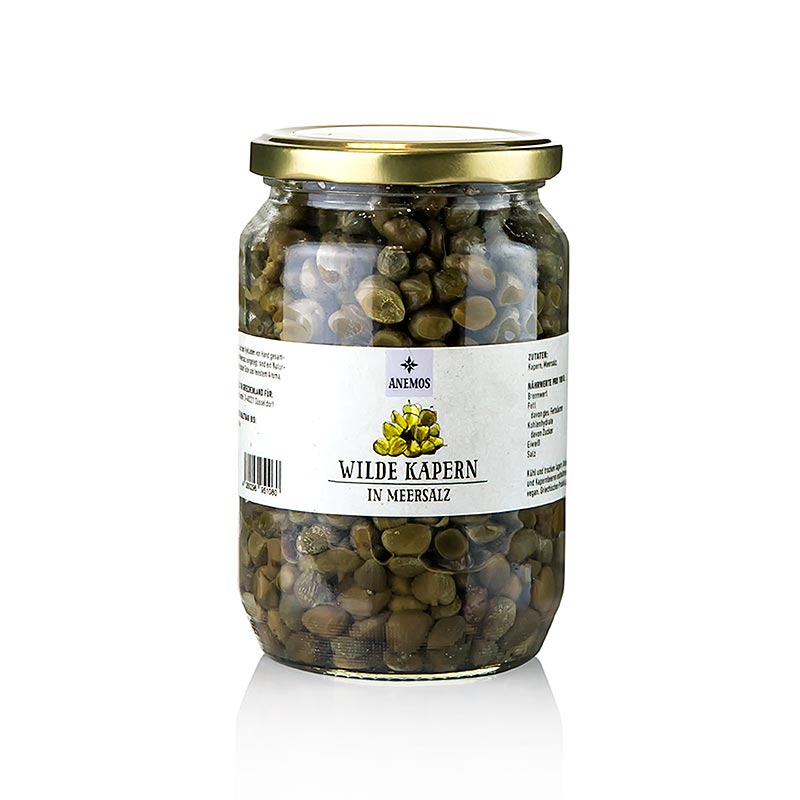Câpres sauvages, au sel marin, Anemos, 600 g