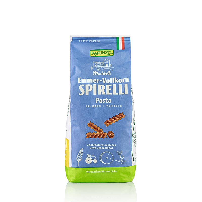 Rapunzel, Nouilles à l'amidonnier - Spirelli, blé complet, BIO, 500 g
