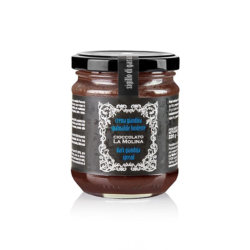 Gianduja Nougat Creme, dunkel, La Molina, 220 g | Couverture, Schoko - Formen, Schoko - Produkte | thungourmet