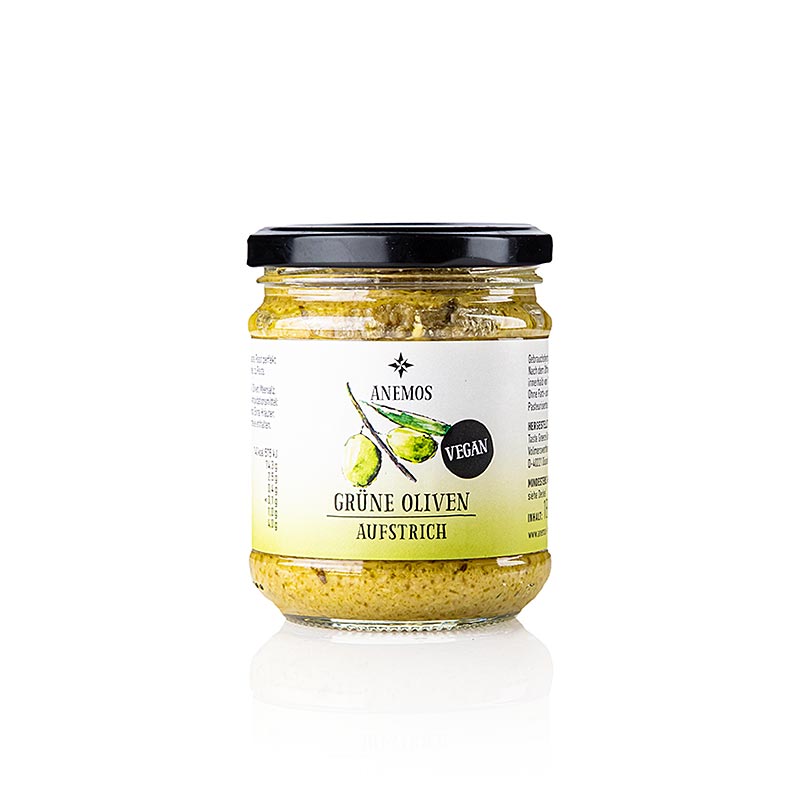 Oliven-Paste - Tapenade, grün, aus Chalkediki Oliven, ANEMOS, 180 g