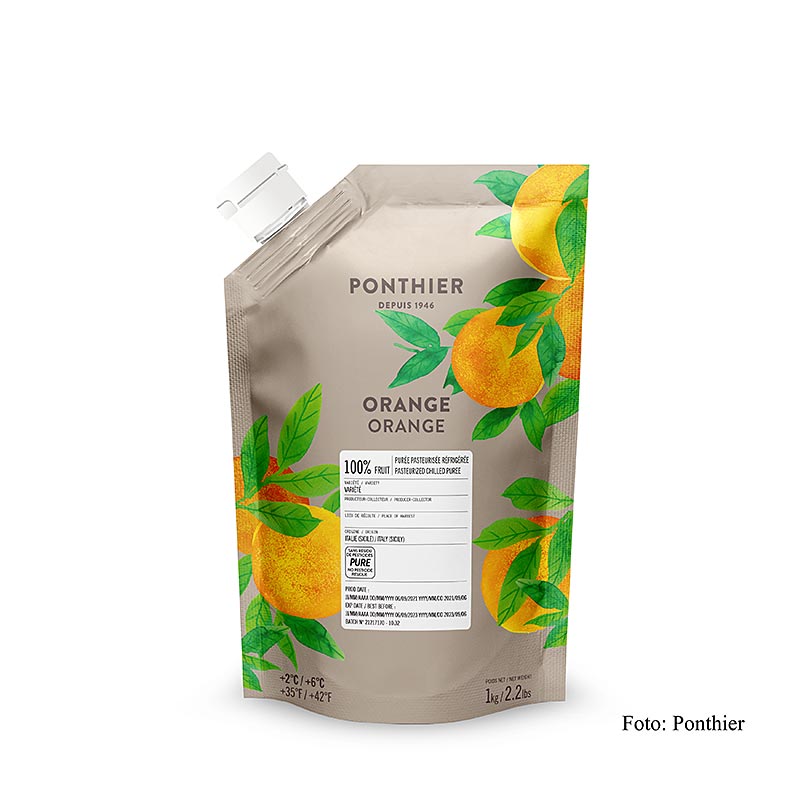 Purea di arance Ponthier, 100% frutta, senza zucchero aggiunto, 1 kg