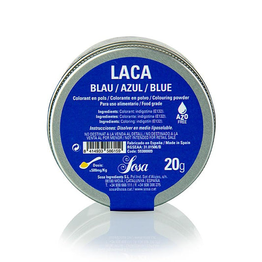 Sosa Lebensmittelfarbe, Puder, Blau, fettlöslich, 20 g | Lebensmittelzusatzstoffe | thungourmet