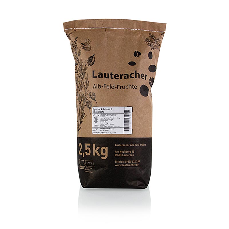 Linsen, Späths grüne Alblinse II "Die Kleine", BIO, 2,5 kg | Reis, Hülsenfrüchte, Nüsse, Maronen | thungourmet