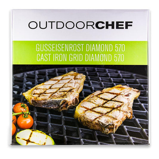 Outdoorchef-Zubehör- Gusseisen - Wabenrost L, Ø 54 cm, für 570er Grills, 1 St