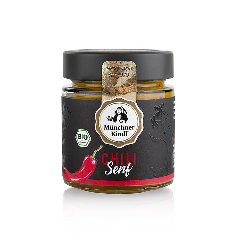 Senape al peperoncino Kindl di Monaco, biologica, vegano, 125 ml