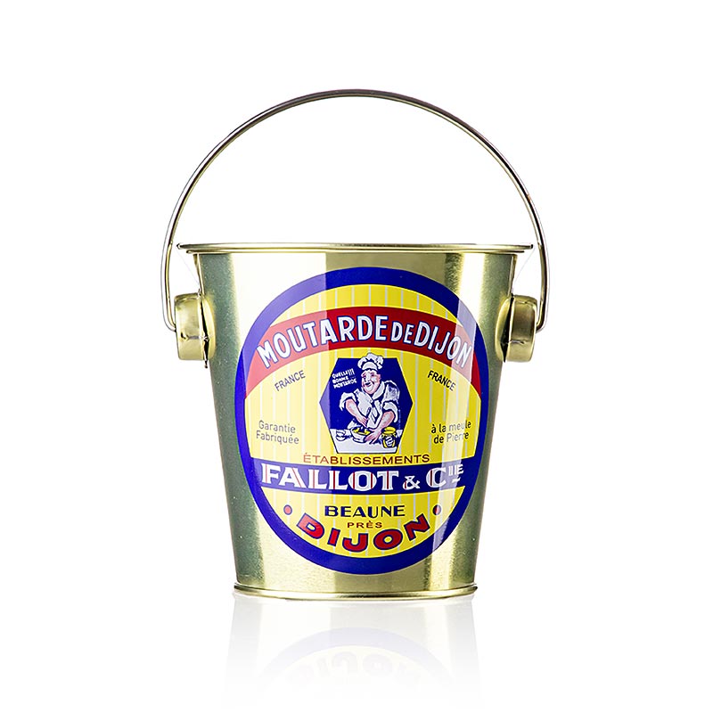 Fallot - Dijon Senf, fein und scharf, Glas im Eimer, 420 ml