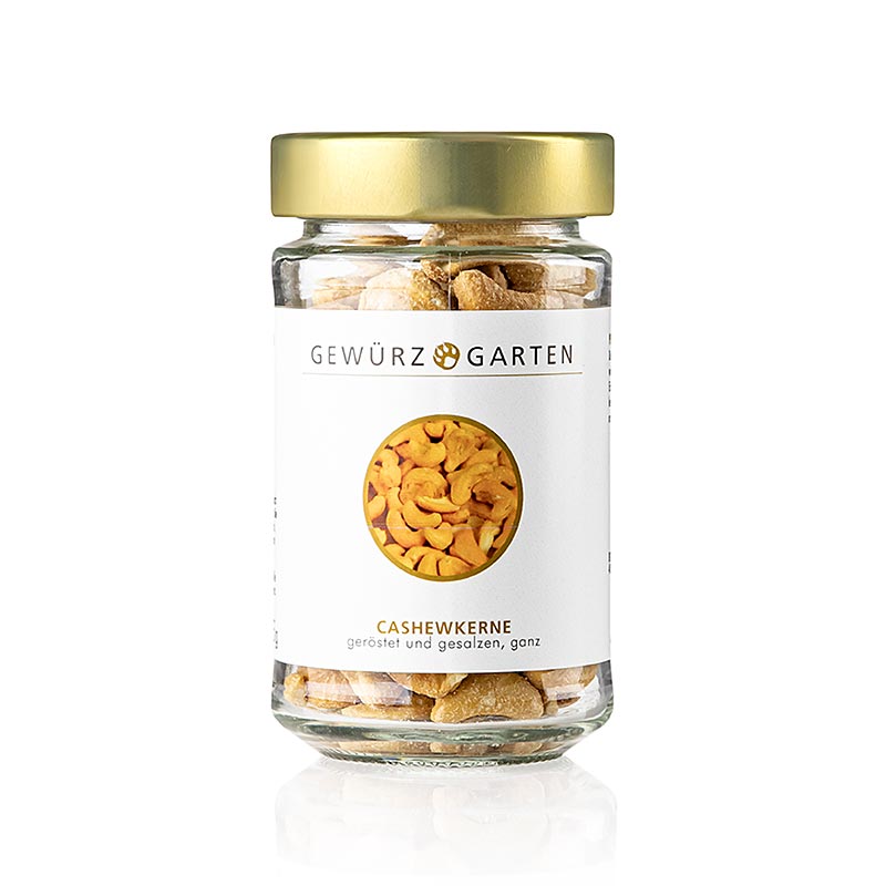 Gewürzgarten Cashewkerne, ganz, geröstet, gesalzen, 115 g
