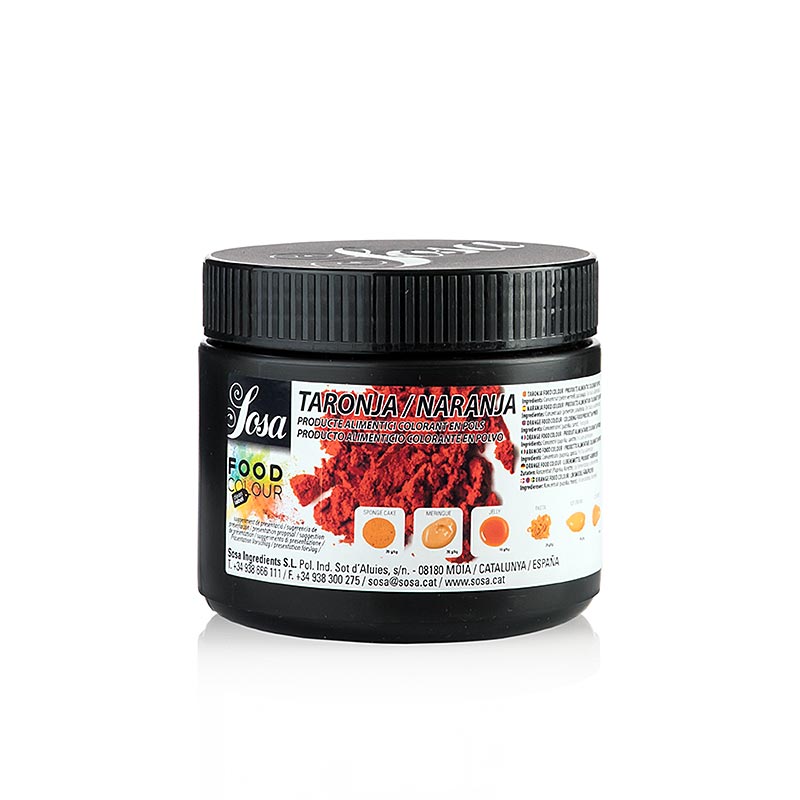 Colorante alimentare Sosa naturale, in polvere, arancione, solubile Grassi e in acqua (37898), 300 g