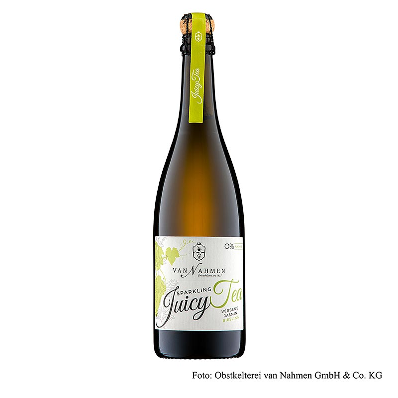 van Nahmen - Sparkling Juicy Tea - Verveine - Thé au jasmin Thé Riesling, BIO, 750 ml