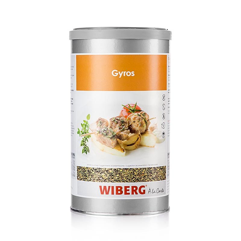 Wiberg Gewürzsalz Gyros, 600 g | Salz, Pfeffer, Gewürze, Aromen,Trockengemüse | thungourmet