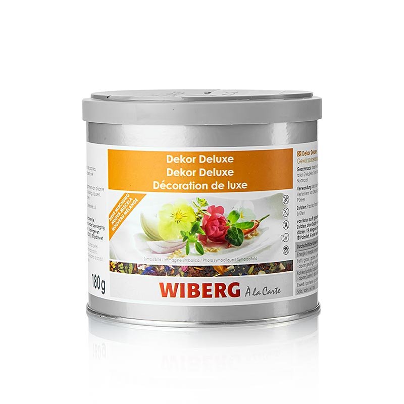 Wiberg Dekor Deluxe, Gewürzzubereitung (269411), 180 g | Salz, Pfeffer, Gewürze, Aromen,Trockengemüse | thungourmet