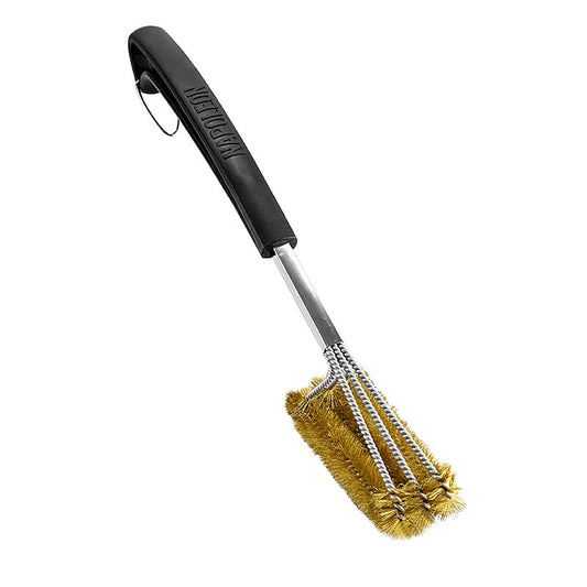 Three-row Napoleon Grillzubehör grill brush with brass bristles, ideal for cleaning grills and maintaining product quality, 1 piece
