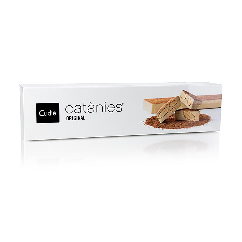 Catanie Turrón, span. Mandorle con rivestimento di torrone in blocco, Cudie, 200 g